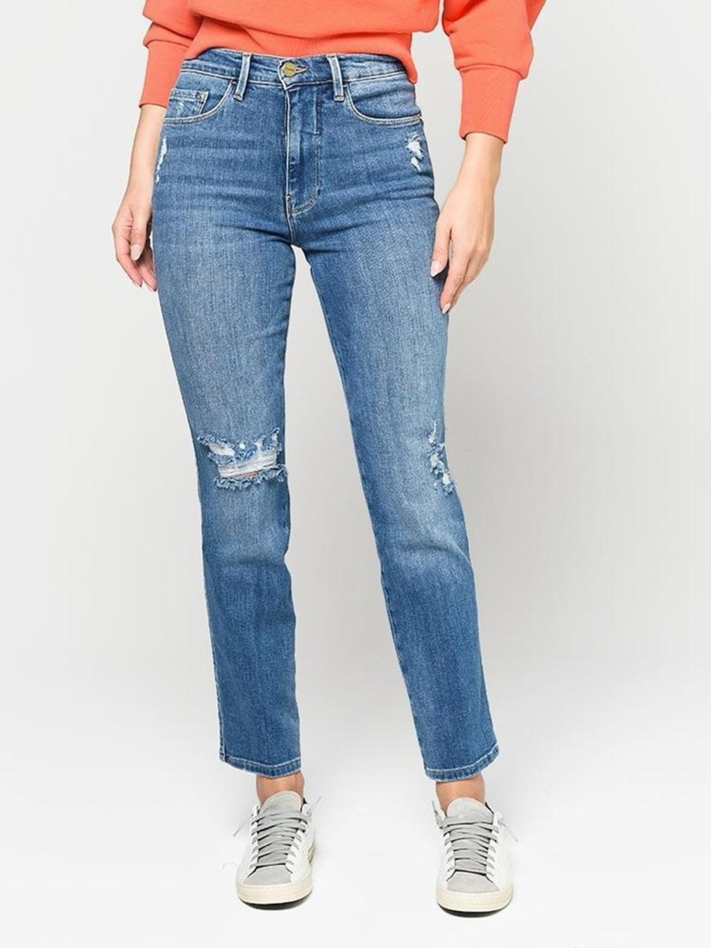 Frame Le Sylvie Slender Straight-Leg Jeans SZ 30